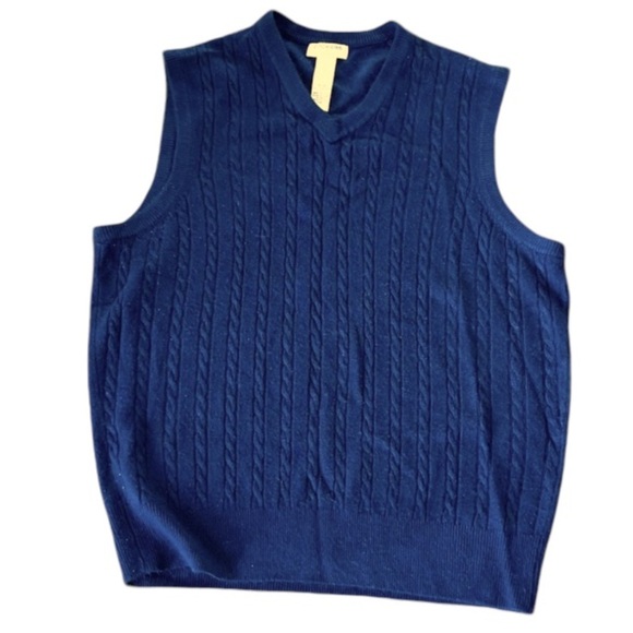 Dockers Vintage 90s Sweater Vest Knit Acrylic V Neck Y2k Size M - Picture 1 of 4